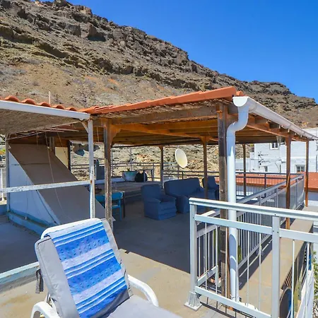 Lägenhet Casa Rustica With Large Terrace And Sea View Puerto De Mogan