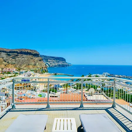 Lägenhet Casa Rustica With Large Terrace And Sea View Puerto De Mogan
